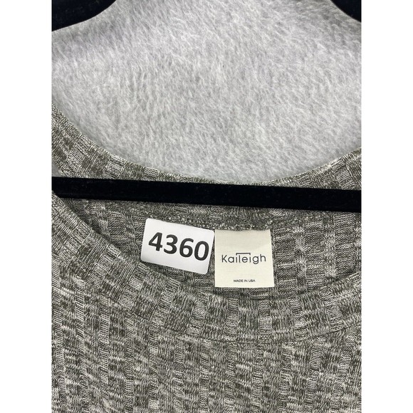 Kaileigh Women's Tank Open Slit Back Sleeveless Taupe Size Large Ribbed - Picture 7 of 7